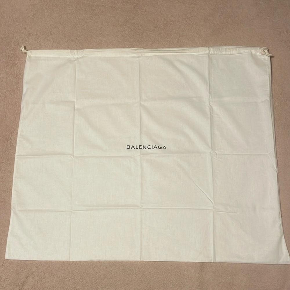 Balenciaga oversized dustbag L22.5” W27”